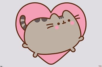 Trends International Pusheen - Heart Wall Poster, 19L x 13W, Premium Unframed Version