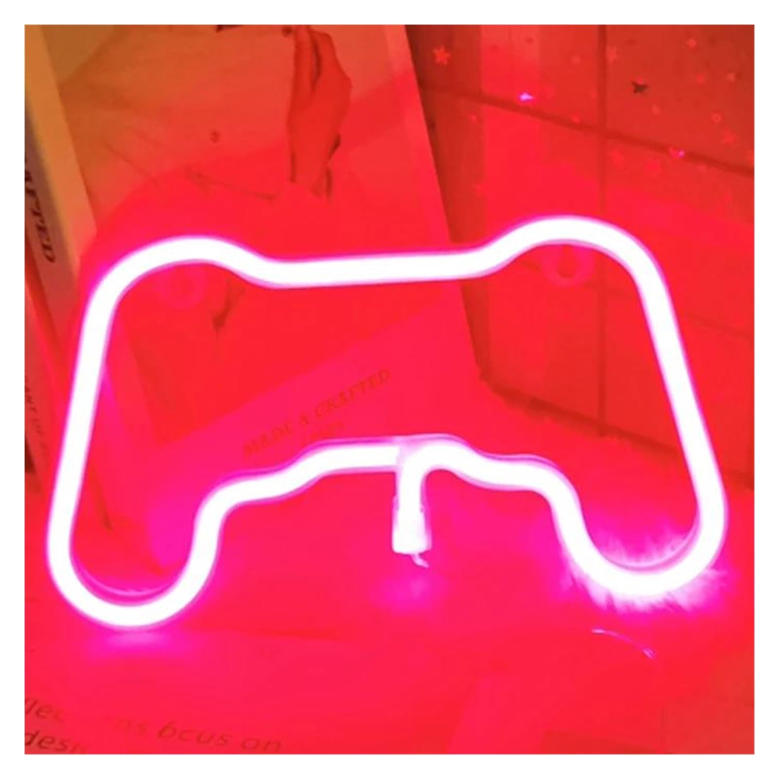 Luces Art Decoration Christmas Letrero De Neón De Juego LED Para Sala De Juegos, Decoración De Luz De Neón, Lámpara De Neón, Señales De Pared De Estación De Batalla De Juego(Neon-3)