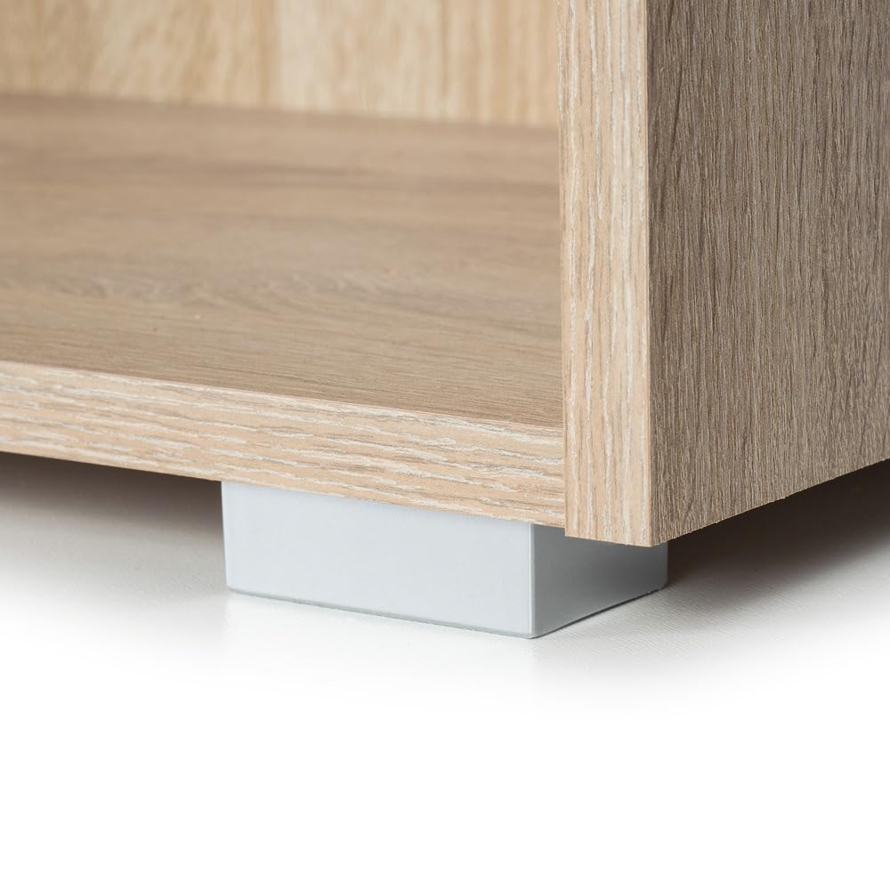 Casaria® Mobiletto Ingresso Vela a 2 Ante con Ripiani 115,5x60x30cm Credenza Comò Armadietto Multiuso Ufficio Cassettiera Mobile Entrata Mobiletti