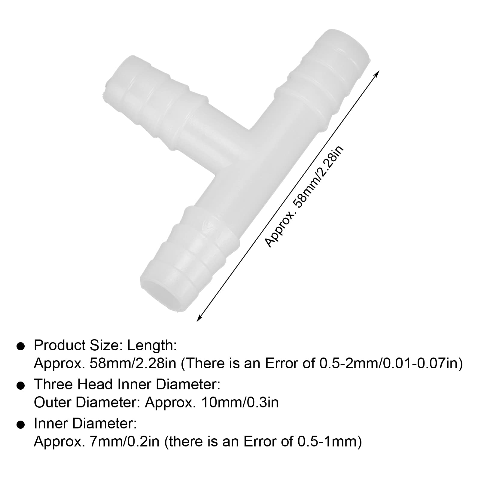Zerodis T Shape Control Valve, Water Pipe Joint Aquarium Airline Tubing Connectors 10mm Air Tube Connectors Plastic for Fish Tank - Image 2