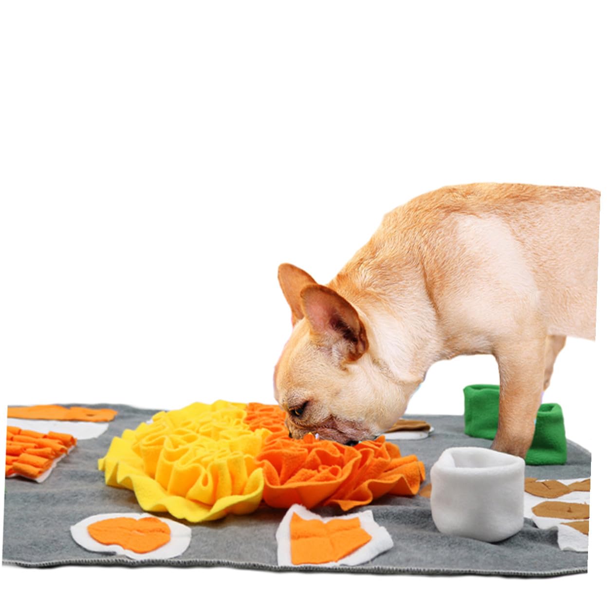 Tapis Distributeur de Croquettes pour Chien Tapis de Reniflement pour Animaux de Compagnie Stimulation Olfactive Flanelle pour Chiens