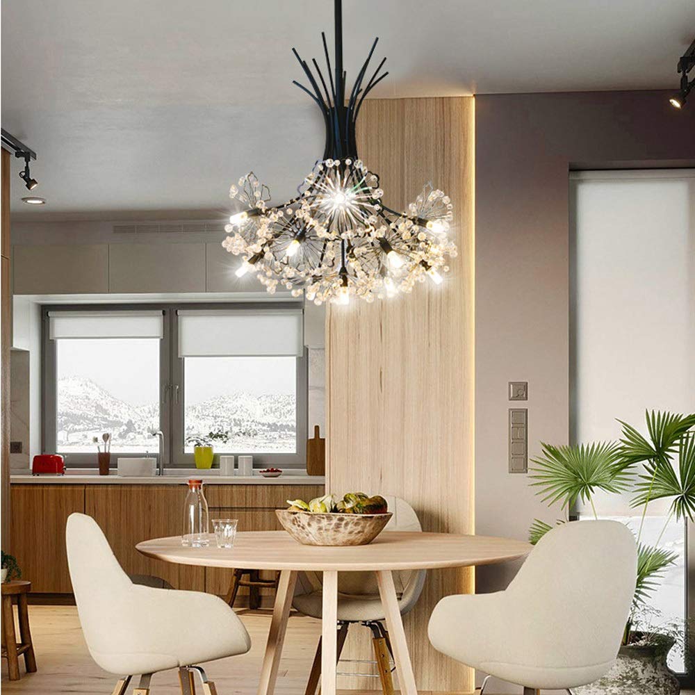 Nowoczesna Lampa Żyrandolowa Led, Kryształowa Lampa Z Dmuchawcem, Lampa Wisząca Sufitowa - Lampy Wiszące G4 Kompatybilne Z Salonem, Jadalnią, Sypialnią, Bukietem, Sufitem Z Dmuchaw