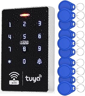 jasugKEY Controlo inteligente de acesso WiFi, teclado RFID impermeável IP68, controlo remoto por App Tuya, Wiegand 26/34...