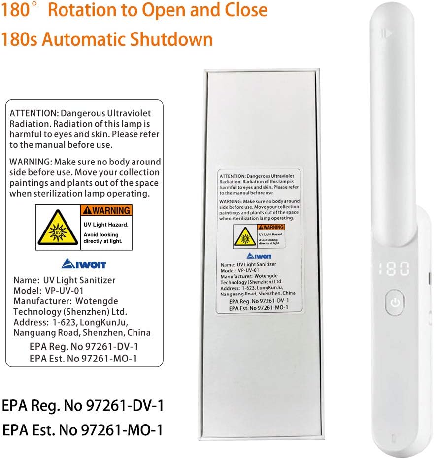 Tесh Dеаlѕ 🔥 UV Light Sanitizer Wand, AIWOIT Ultraviolet Disinfection Sterilizer, Real 6 UVC LED Portable Handheld Sterilization Disinfector Kills 99.99% of Harmful Substances