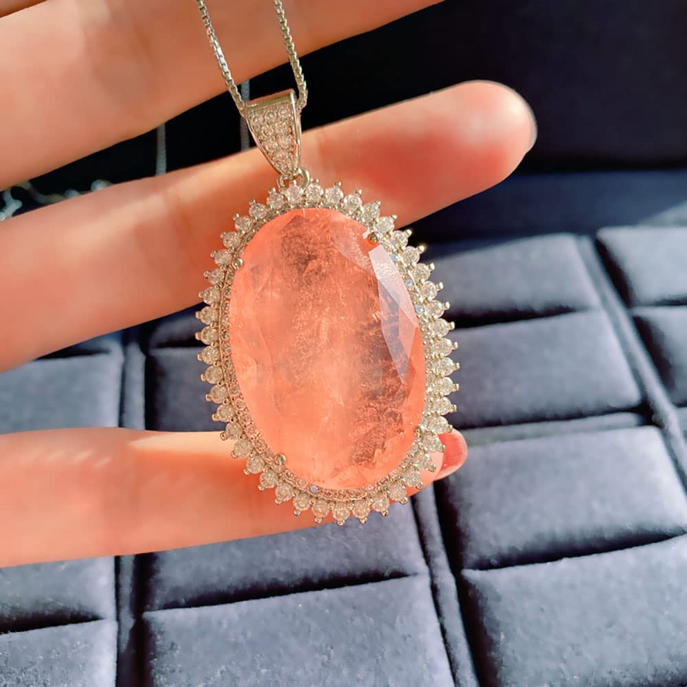 Pendentif Quartz Rose et Paraïba pour vos soirées élégantes