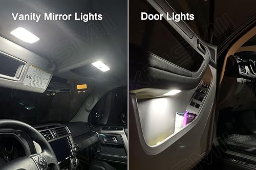 Miniatura 6 de Xpismii Kit de 18 piezas de luces LED blancas de 6000 K de 4 corredores de repuesto para Toyota 4Runner 2003 2004 2005 2006 2007 2008 2009 con