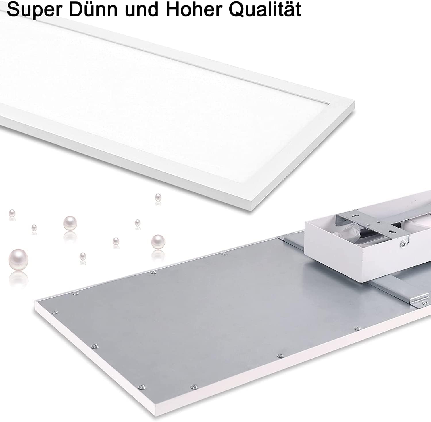 Aimosen Panel LED de Techo Regulable de 100 x 25 cm con Mando a Distancia, 28W Panel Plano de Techo, 2700K - 6500K, Blanco Cálido, Natural y Frío, Lámpara Para Oficina, Taller o Salón