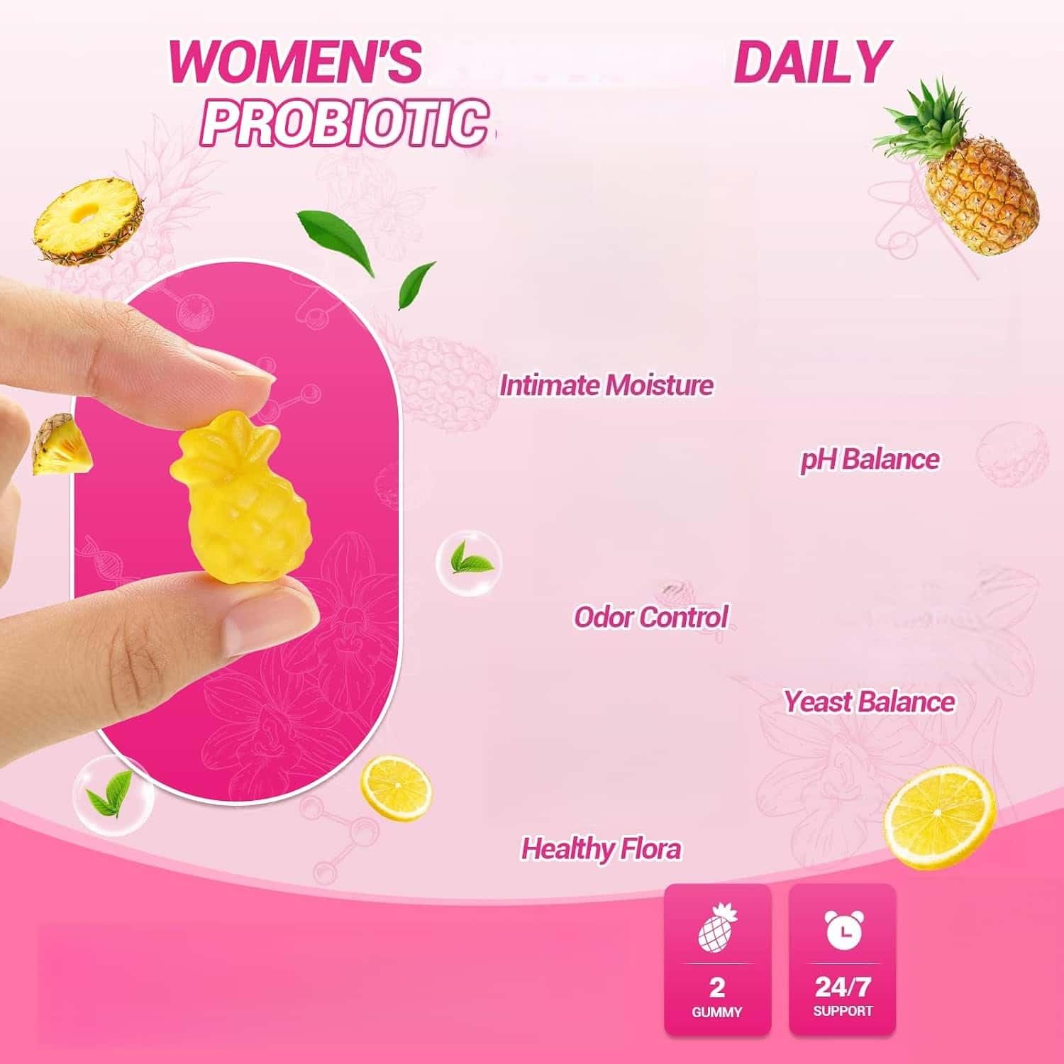 Feminine Probiotika-Gummis, Vaginal- und Darmgesundheitsunterstützung