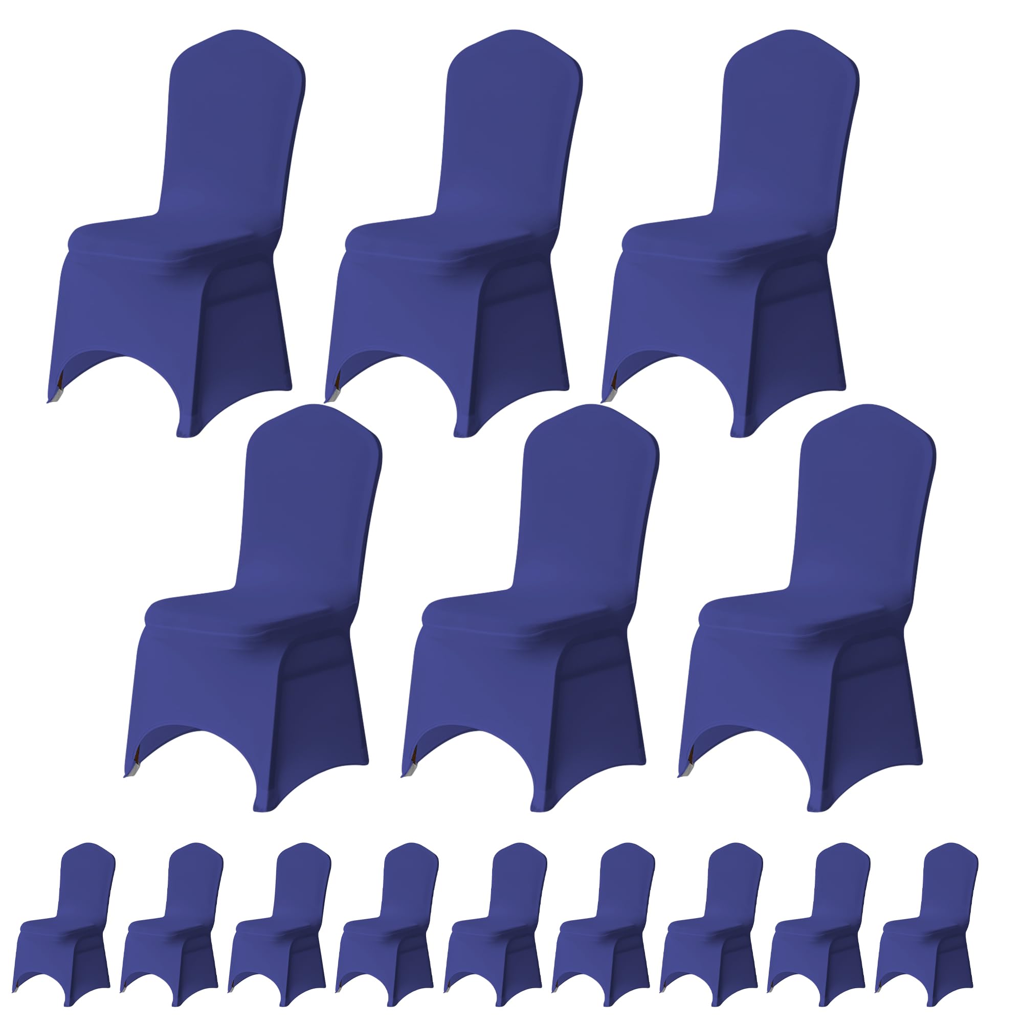 Trimming Shop Purple Chair Cover Spandex Polyester Stretch Fabric Dining Slipcovers Washable & Removable Protective Wedding Chair Covers For Banquets Ceremony & Hotel Dinner (, Pack Of 20)