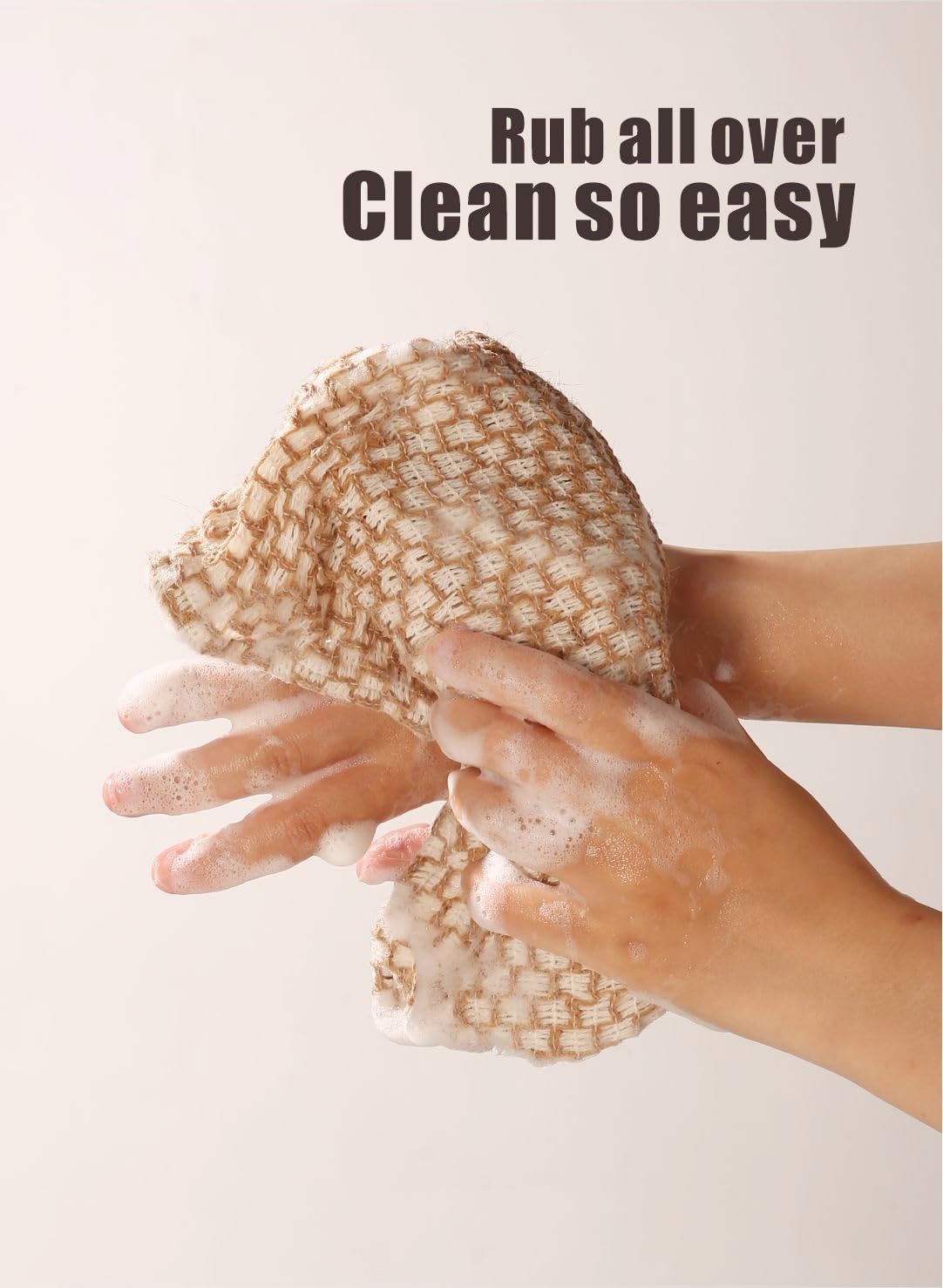 Exfoliating Body Scrubber Shower Loofah for Women, Natural Jute Exfoliating Shower Towel Back Exfoliator for Shower, Reusable Exfoliating Towel Body Wash Cloth - Image 6