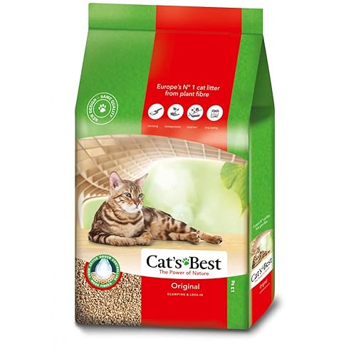 Oko Cats Best Wood Litter Original Clumping Plus Cat Litter, 30 Liter