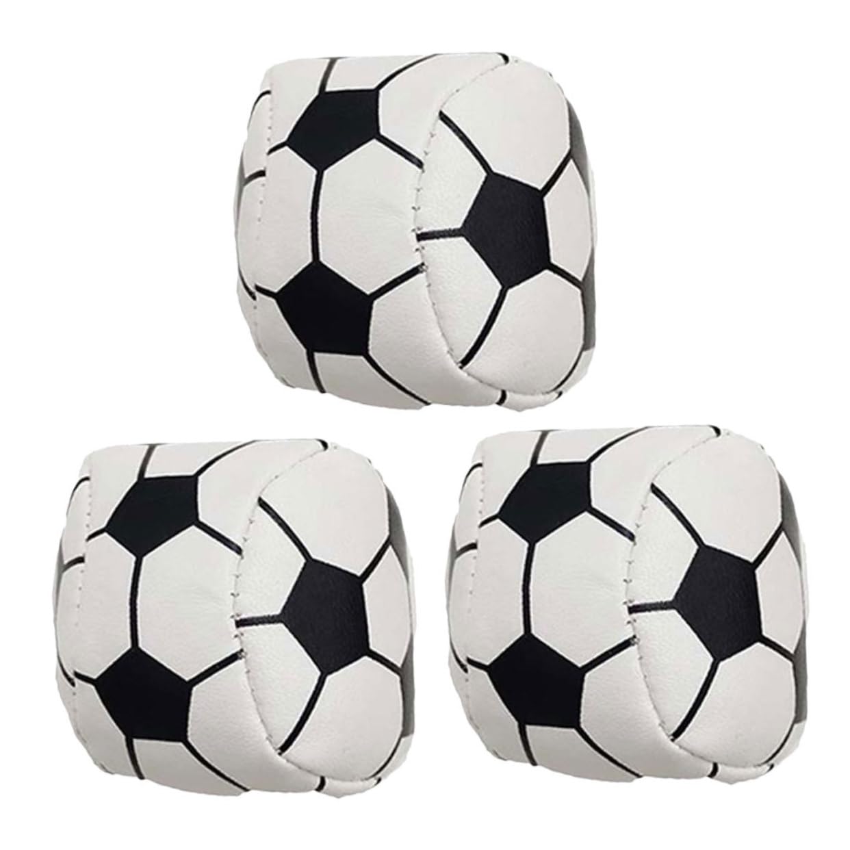 GALPADA Outdoor Toys for Boys and Girls 3pc Sandbag Ball Football Style Bean and Girls' Carnival Games Portable Pu Leather Material