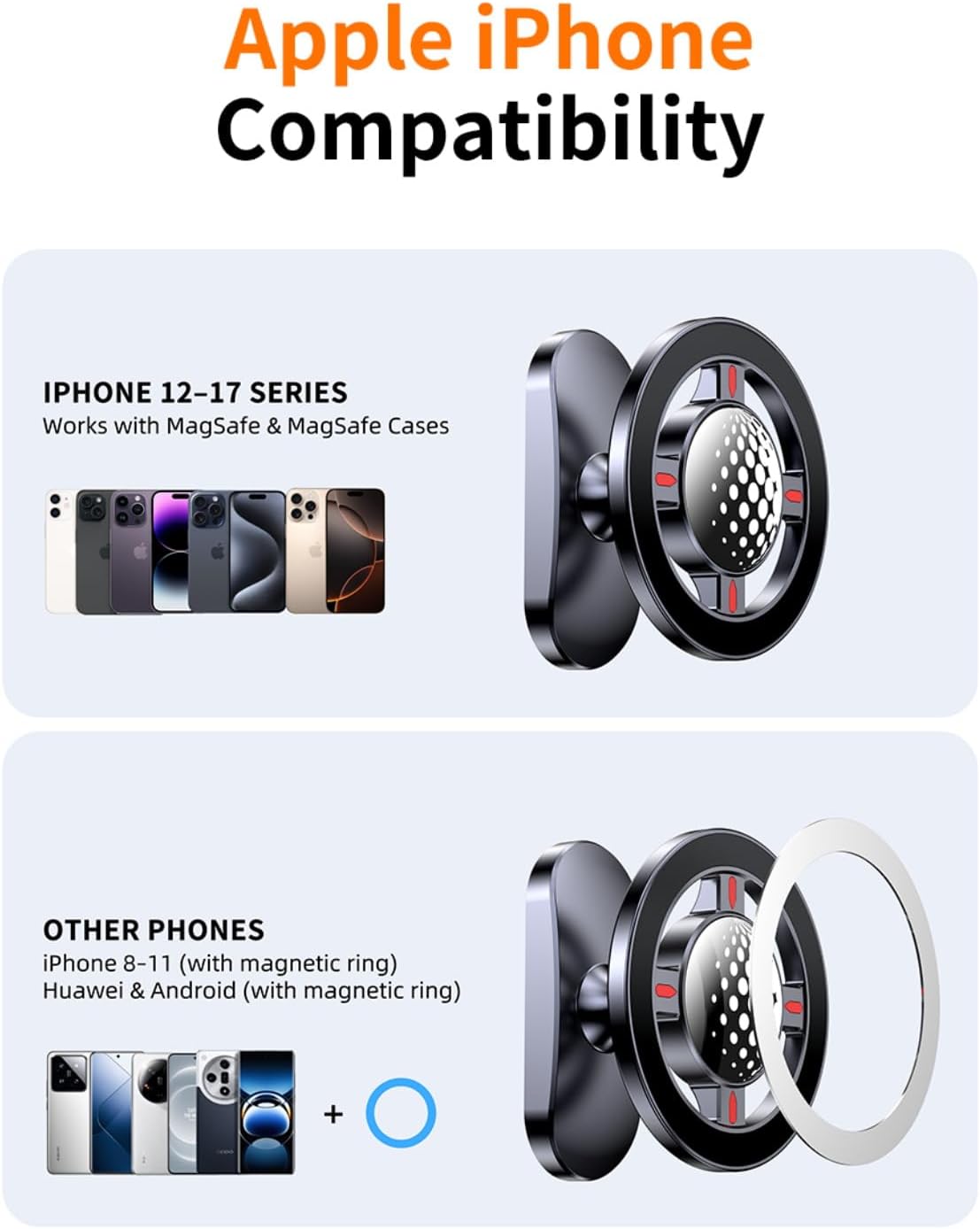 Ultra-Secure Magnetic Golf Cart Phone Mount | Compatible with iPhone 17/16/15/14/13/12 & MagSafe Cases | Universal Fit for EZGO, Club Car, Yamaha Golf Carts | Ideal Golf Accessory Gift for Men & Women - Image 4