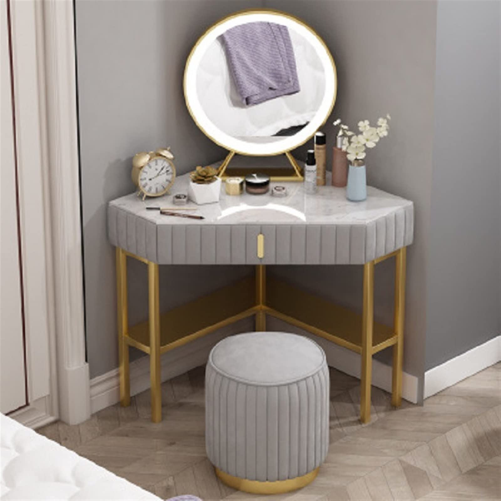 Modernes Make-up mit Fell-Finish, stilvolle Schlafzimmer-Kommode für Zuhause, Kleiderschrank, elegante Aufbewahrungslösung für Beauty-Essentials, schickes Design für jeden Raum