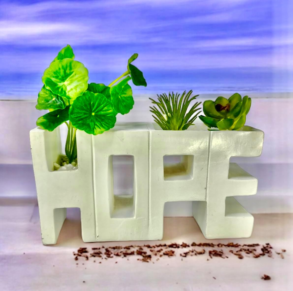 Hope Vase - Flower Pot, Holds Artificial and Real Plants. Plant Hope.Plant Holder, TLA, They Love Abe, Eco-Friendly, Plant Decor