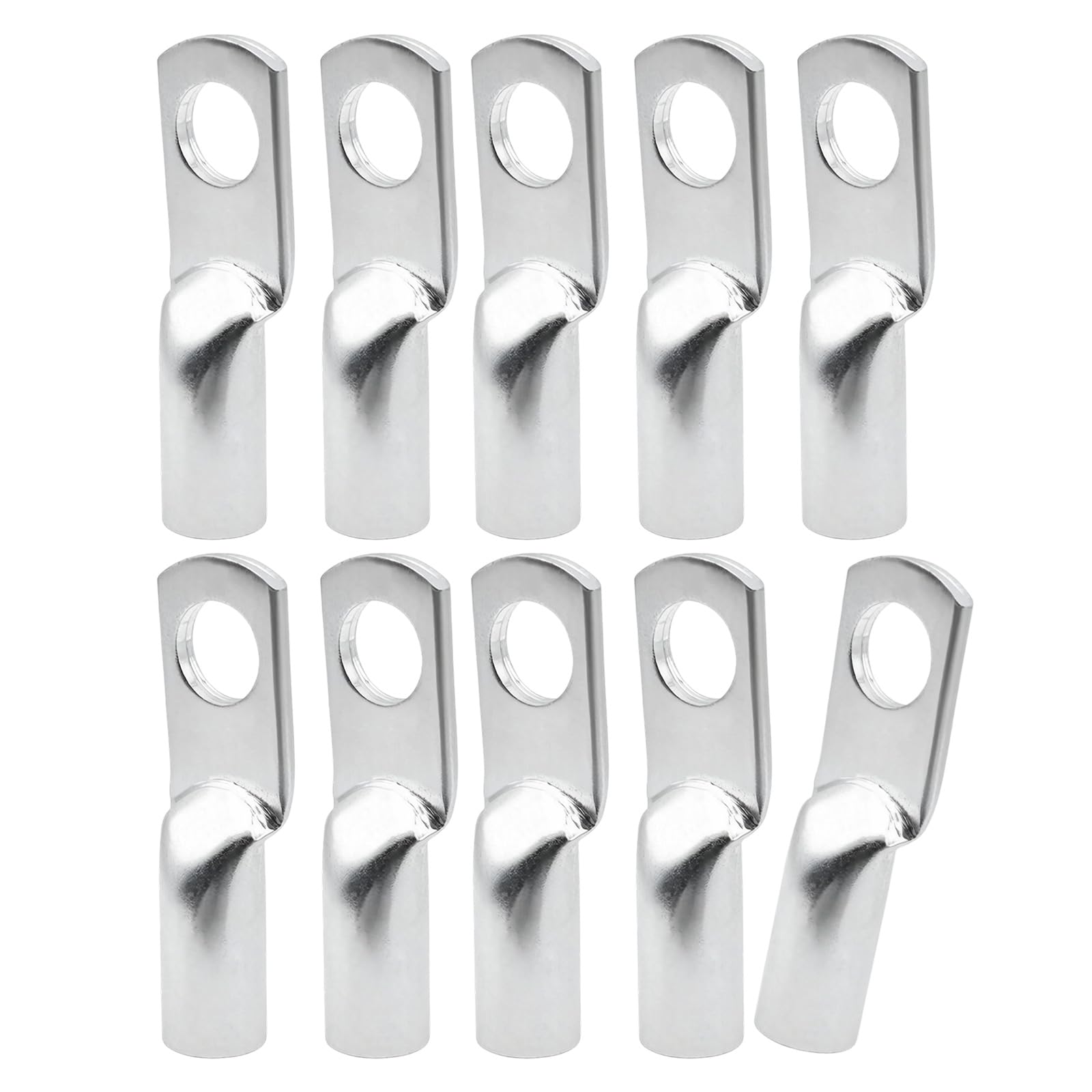 10 Lot Tin Coated Battery Terminals, Automotive Lugs, Marine and Solar System Wiring Solutions, Wall Copper Wire Connectors