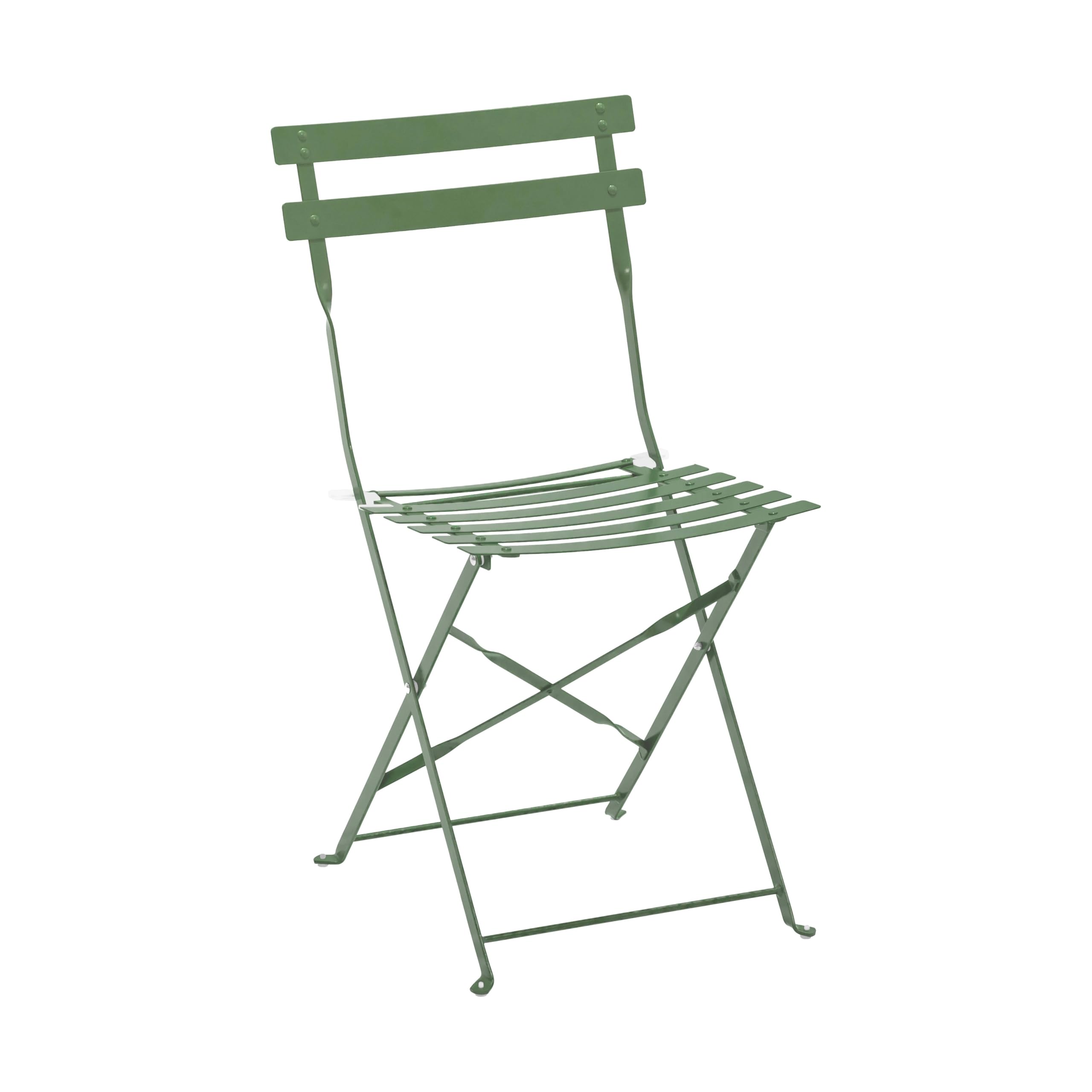 Oviala Lot de 2 chaises Pliantes en Acier Vert Cactus