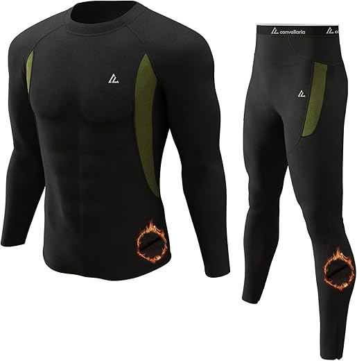 CL Thermal Underwear Long Johns Set Mens Winter Hunting Gear Sport Base Layer Bottom Top XS-4XL