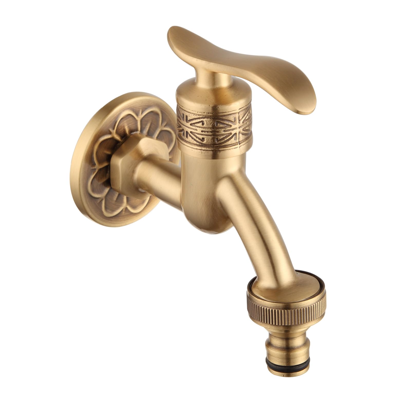 Retro Wall Mounted Brass Faucet for Washing Machine Mop for Pool Garden, Short 1