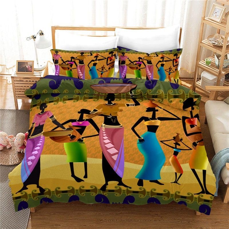Housse de Couette Doux 110g/㎡ Microfiber 220x240 avec Taies d'Oreiller 65x65cm