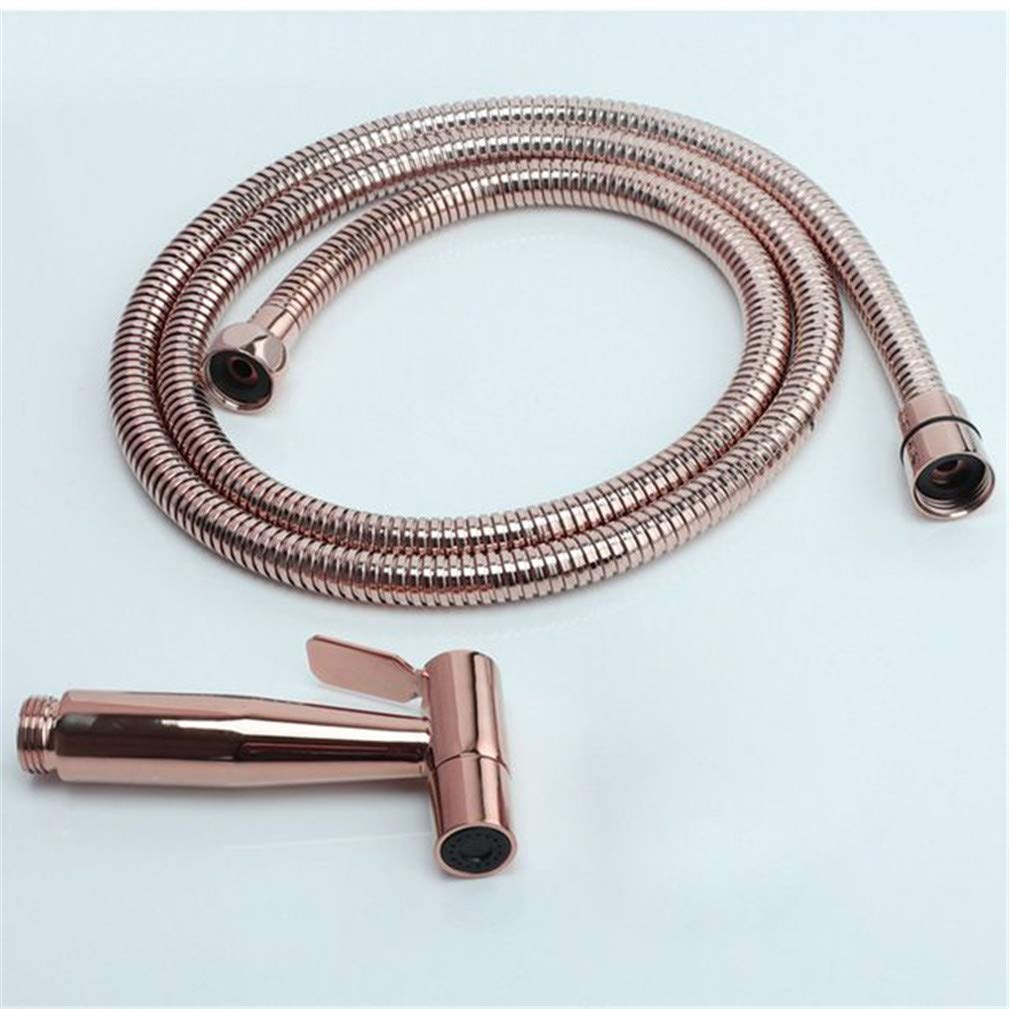 Kit di toilette per documentari di spruzzatura bidet portandosi Materiale in rame in oro o rosa shattaf Shower Ray Valve set di rubinetti a getto set di rubinetti, set di rubinetti bidet a LWX