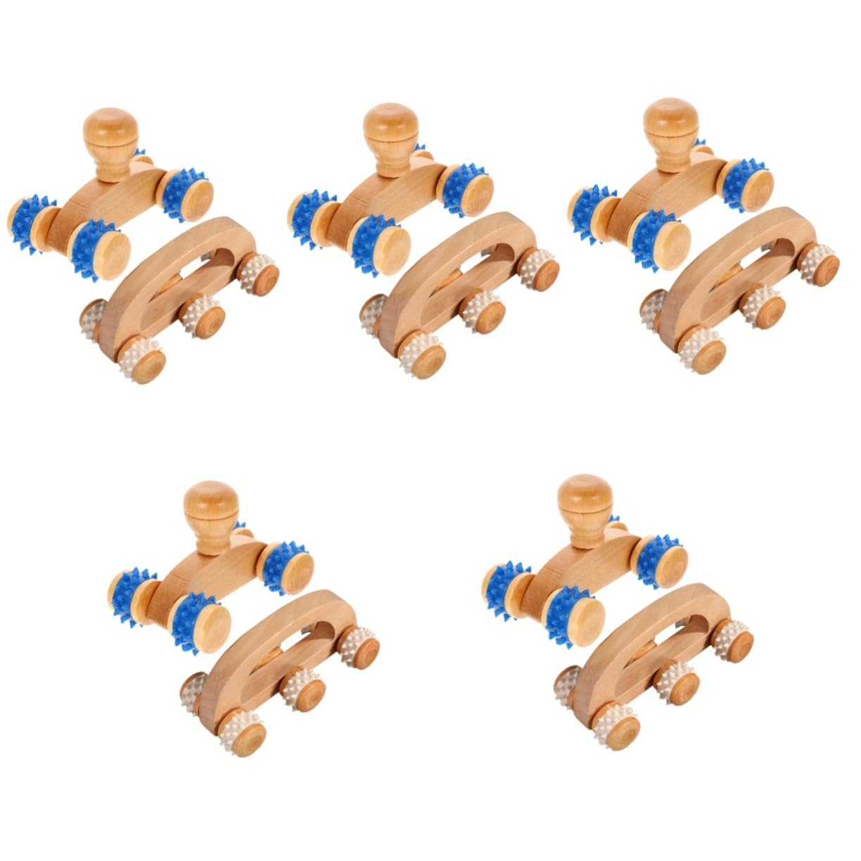 Ipetboom 10piezas Rodillo De Masaje Manual De Madera Para De Masajeador Portátil Para Pies Cuello y Cuerpo Para Relajación y
