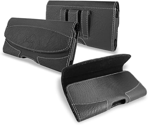 TMAN - Funda de piel sintética de alta calidad para Samsung Galaxy S23 Ultra, con trabilla para cinturón y funda de clip, tamaño XL para Samsung