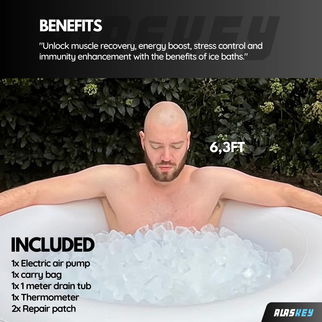 Amazon.com: Ice Bath - Cold Plunge for Full Body Immersion - Round Thick  Inflatable Recovery Tub for Athlete - Portable Ice Bathtub : Home u0026 Kitchen