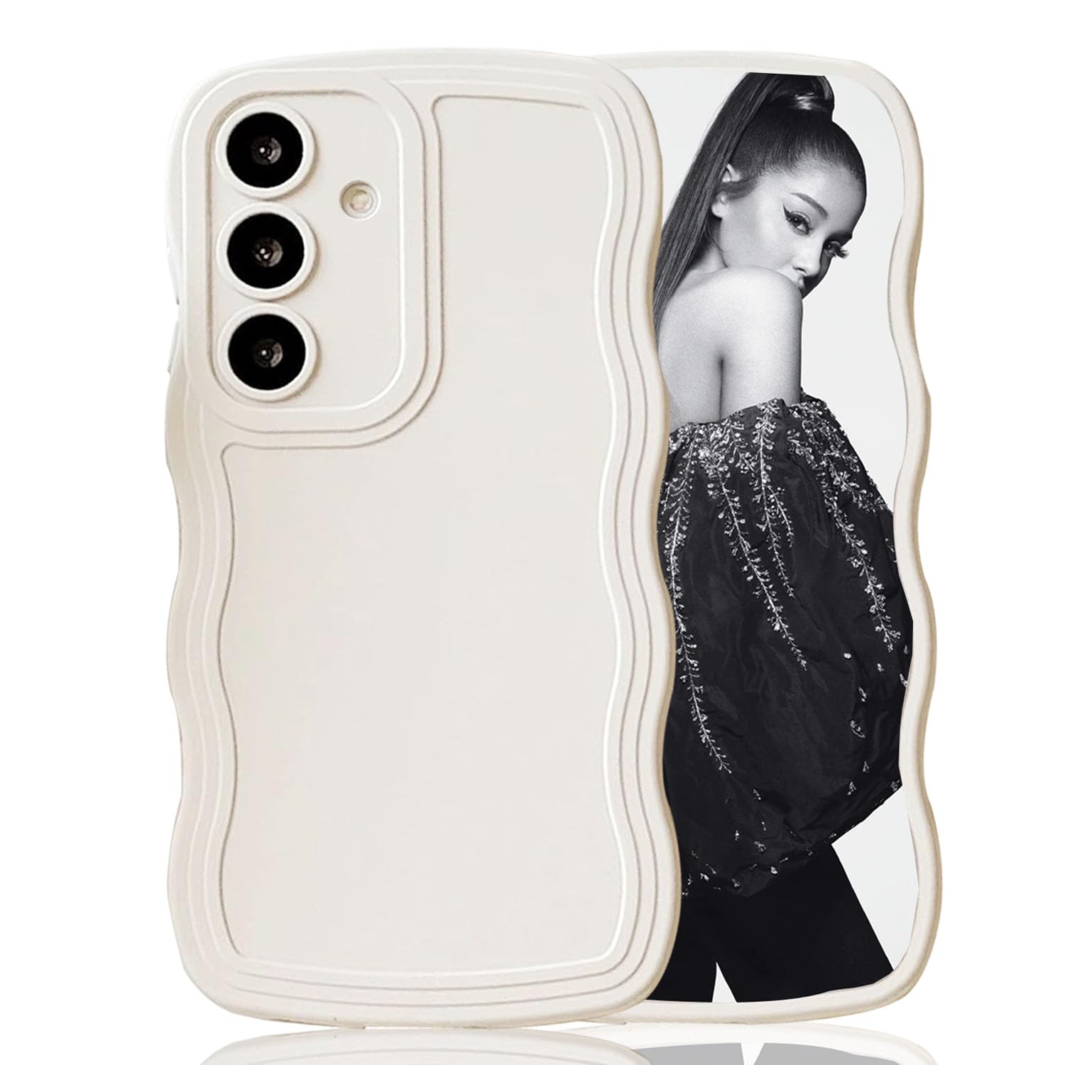 KC Back Cover for Samsung Galaxy A54 5G, Curly Wave Shape Shockproof Bumper Soft Silicone Case with Camera Protection (White) (B0CTZYVBSP) Amazon Price History, Amazon Price Tracker