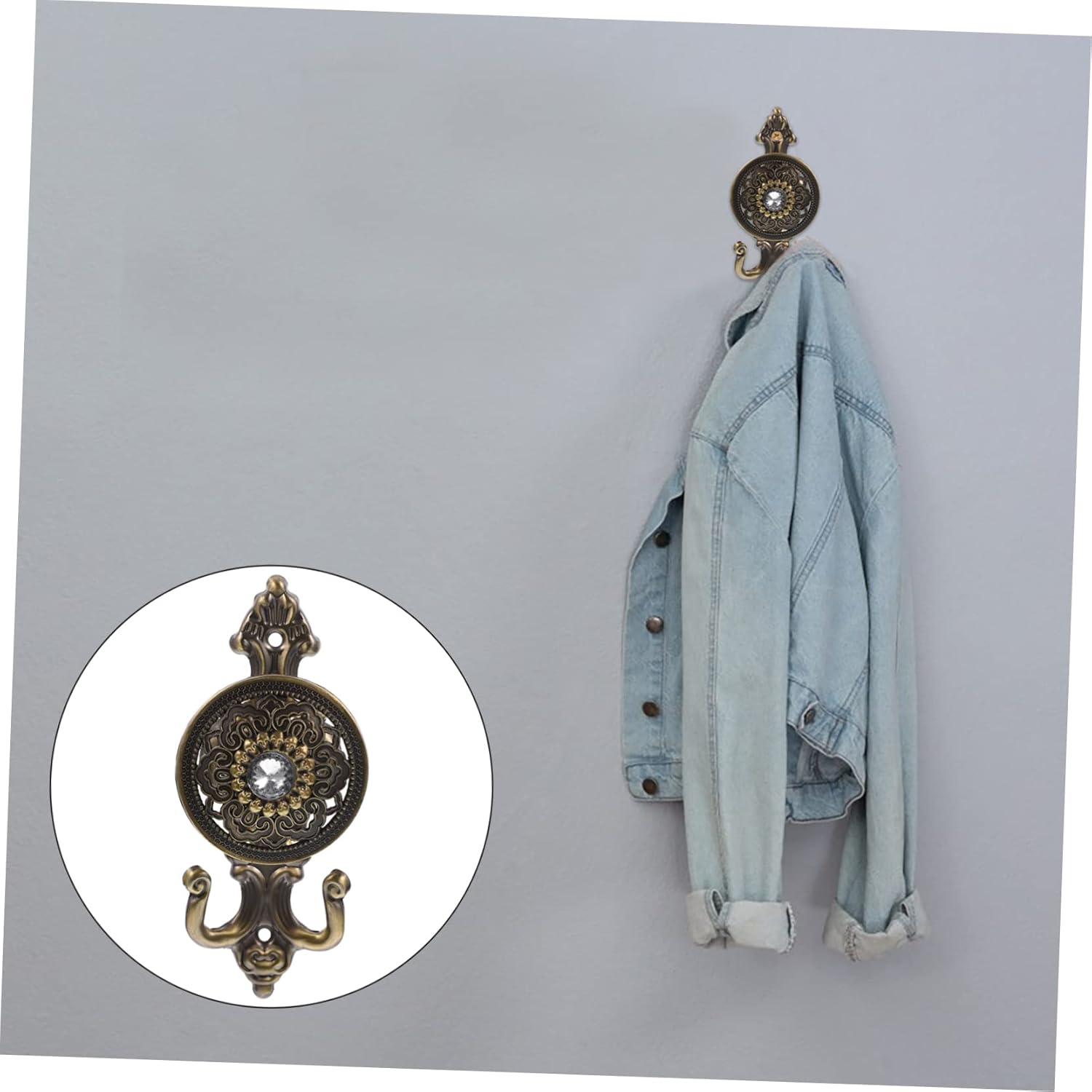 Curtain Tie Backs Hooks Holder Coat Hanger,Curtain Holdbacks 4 Pcs Cloakroom Hook Wall Mounted Coat Hooks Metal Clothes Rack Curtain Buckle Holder Coat Hooks for Curtains Window Holdbacks Multifuncti