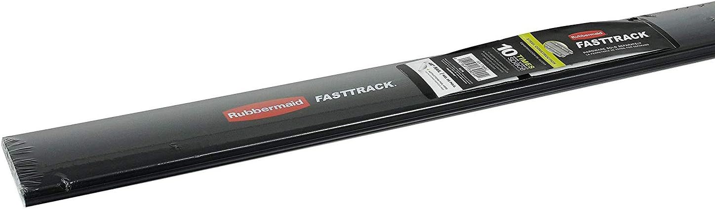 Rubbermaid 1784415 Fast Track Home/Garage 48 Inch Heavy Duty Steel Horizontal Wall Mounted Storage Rail (4 Pack)