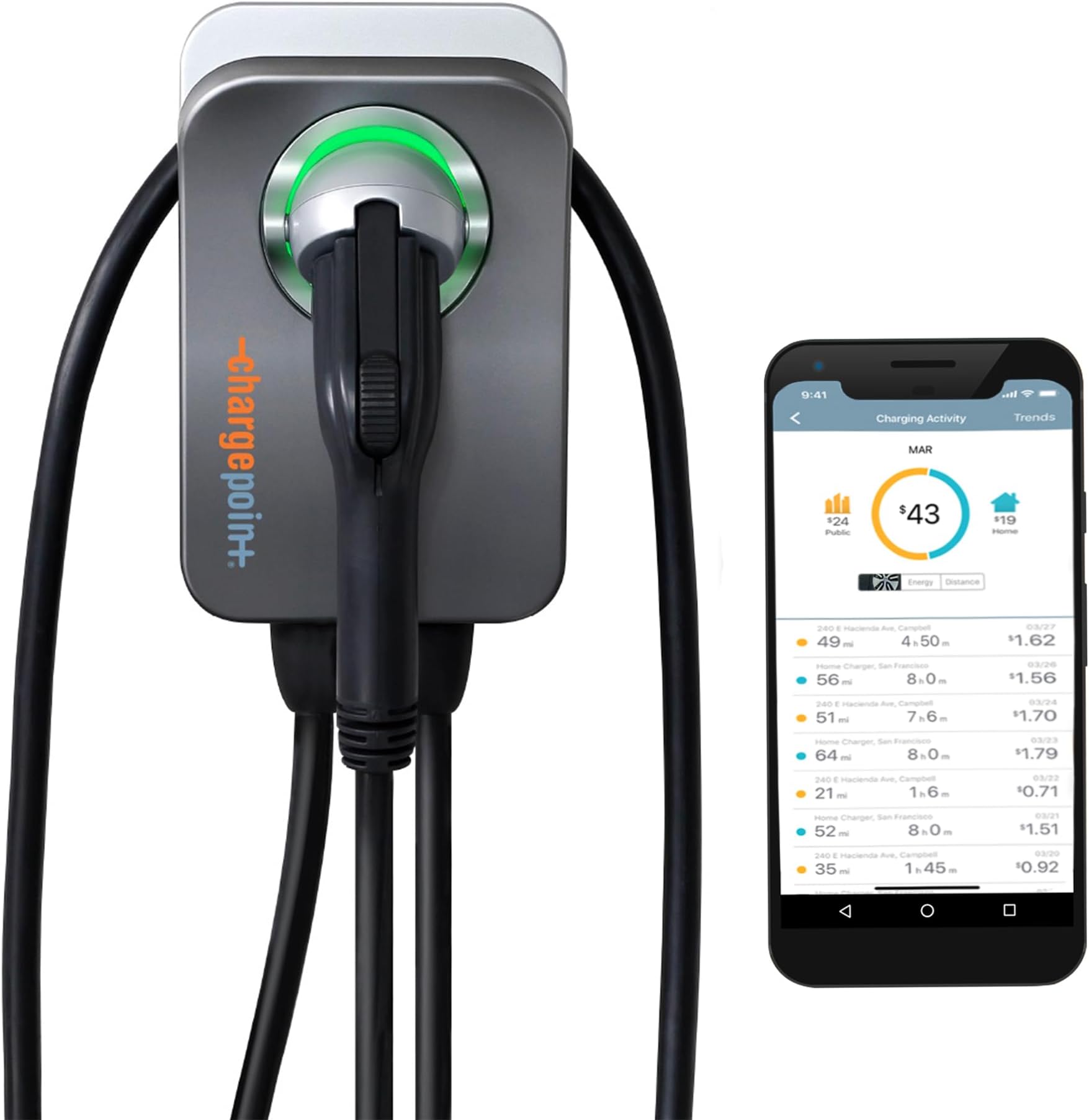 ChargePoint Home Flex Level 2 EV Charger J1772, Nema 14-50 Outlet 240V ...