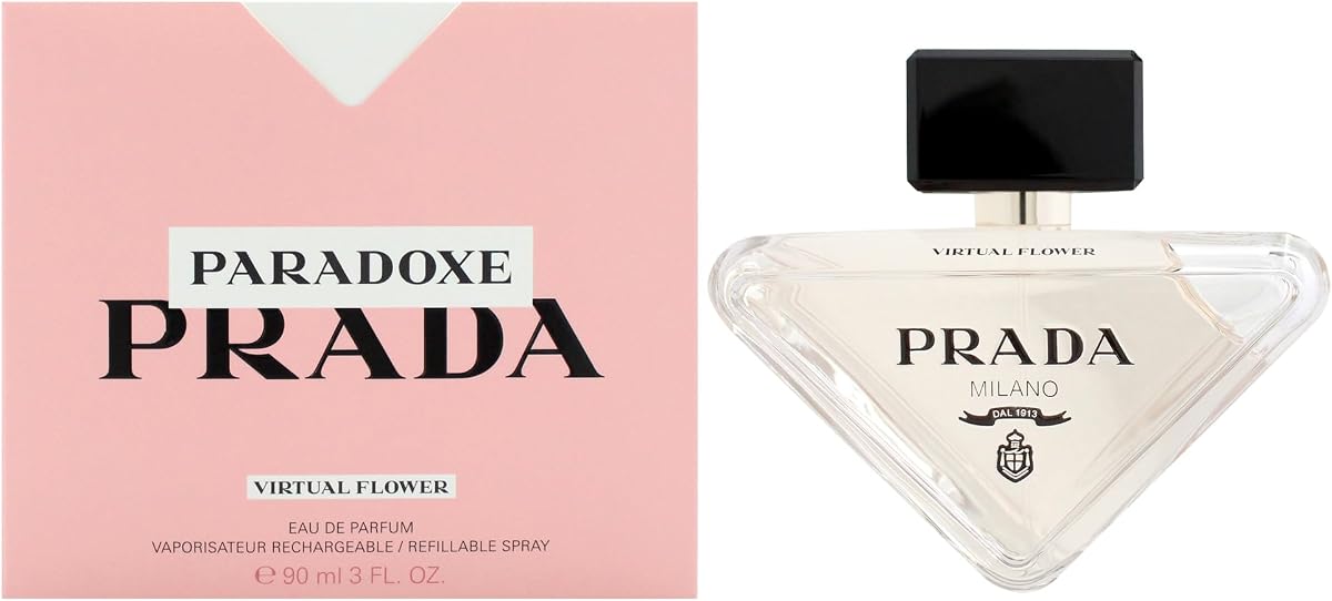 Prada Paradoxe Virtual Flower Eau De Parfum Spray para mujer, 3.0 onzas (recargable)