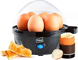Neo 3 in 1 Durable Kitchen Electric Egg Cooker, Boiler, Poacher Poached Boiled & Omelette Maker Machine Steamer with Timer (Clear Egg)