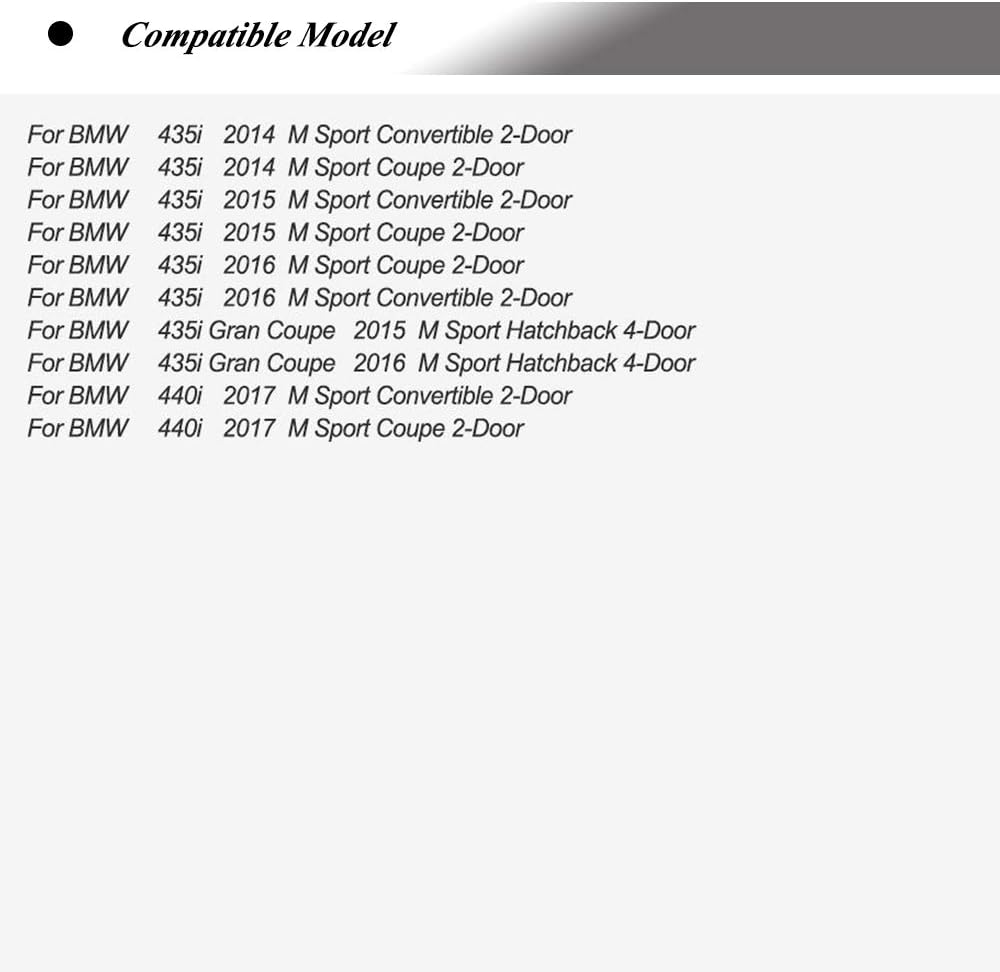 Rear Diffuser Fits for BMW 4 Series F32 F33 F36 435i 420i 440i M-Sport 2-Door 4-Door 2013-2018 FRP Rear Diffuser Bumper Lip Spoiler(Quad Exhaust Twin Outlet)