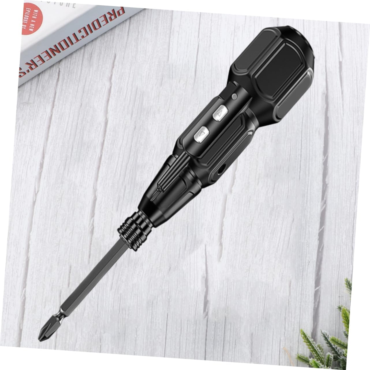 1set Rechargeable Cordless Screwdriver Kit Screwdriver with Led Light Usb Charging and Driver Bit for Home Projects Portable Power Drill for Men and Women Black