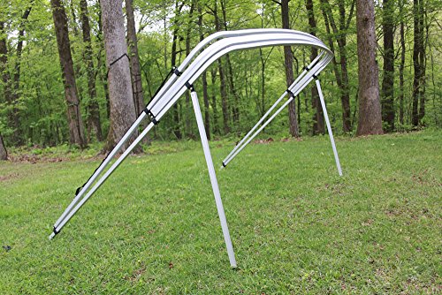 Green Square Tube Frame Vortex 4 Bow Pontoon/Deck Boat Bimini Top 8' Long, 97-103 #TOP6
