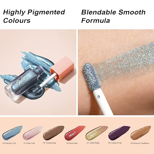 Miniatura 4 de Oulac Sombra de ojos líquida con purpurina  Maquillaje de ojos líquido con purpurina delineador de ojos maquillaje de ojos brillante  Fórmula