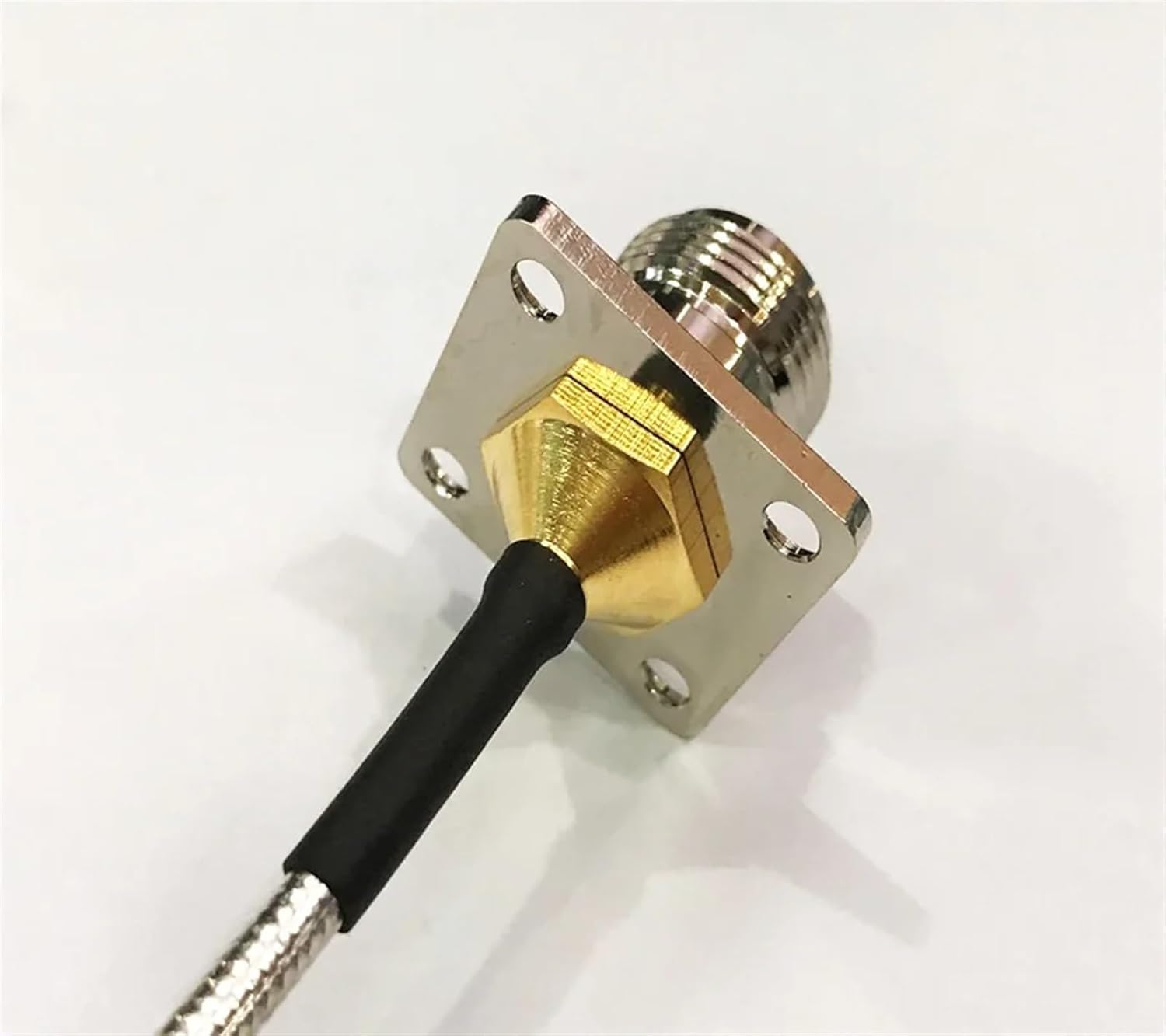 2pcs/lot SMA Female to N female 4 holes Flange panel Mount pigtail -rigid RG402 Coax Coaxial Cable 20cm 50Ohm