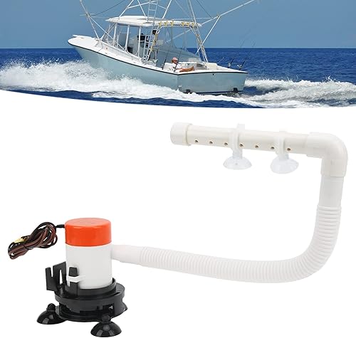 Miniatura 5 de DAUERHAFT Bomba de ahorro de pescado, aireador de cebo de flujo máximo de 350 GPH de alta eficiencia para cualquier contenedor