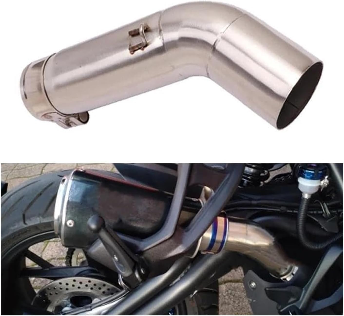 Middle Section Link Pipe For 752S BJ752 Exhaust Escape Middle Connect Link Pipe 51mm Slip On Exhaust