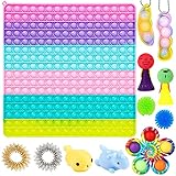 i-FSK Giant Big Size Pop Fidget Toy Pack, 256 Bubbles Jumbo Huge Extra Large Square Big Pop Sensory...