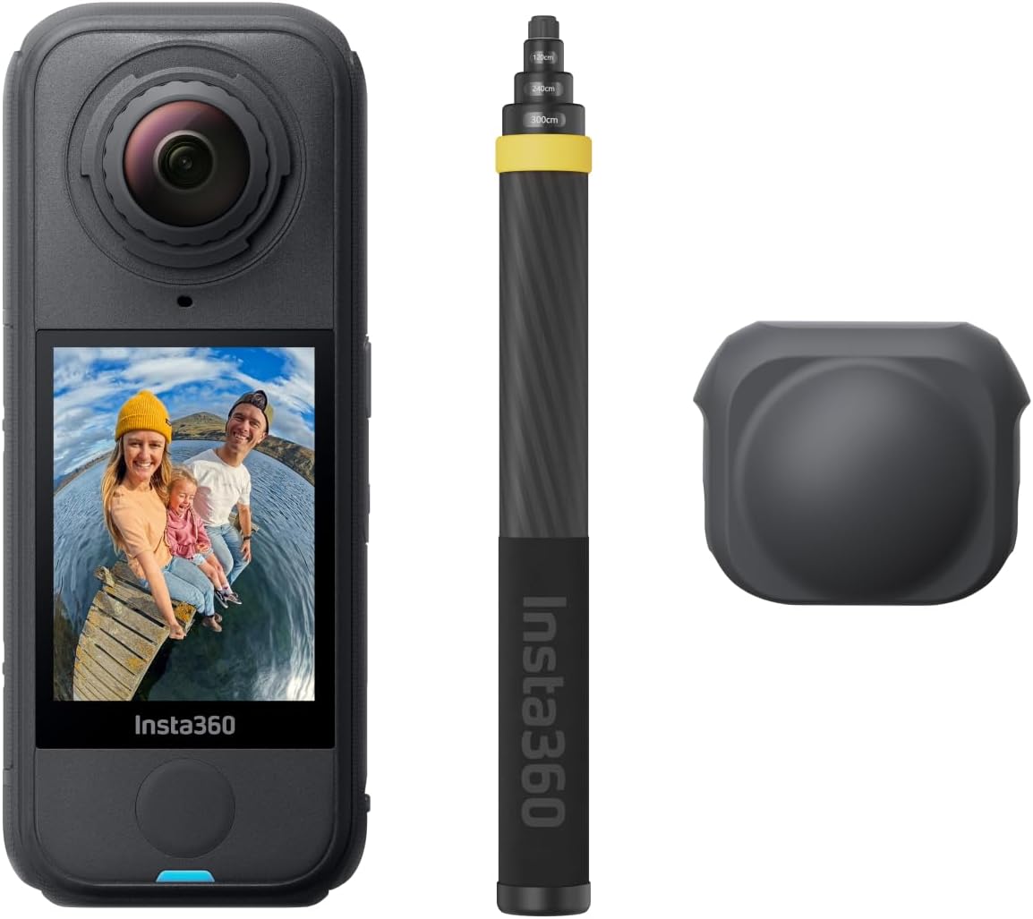 Insta360 X4 Air No Drone No Problem Bundle - Lightweight 165g 8K 360 Camera, 3 Meter Invisible Selfie Stick, Replaceable Lenses, Shoot First & Frame Later, FlowState Stabilization, AI-Powered App
