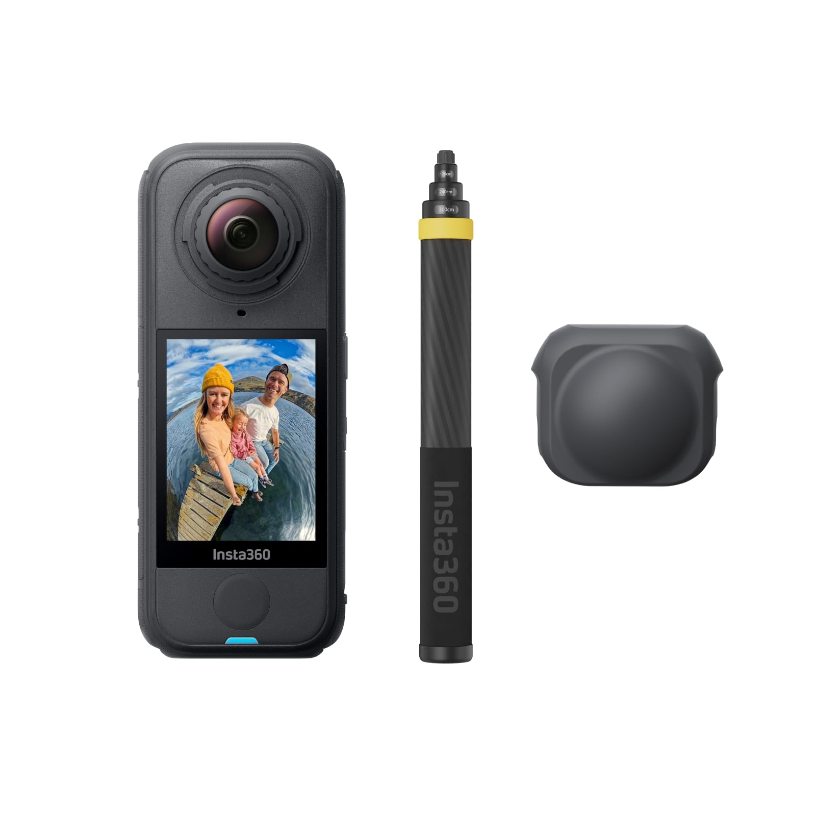 Insta360 X4 Air No Drone No Problem Bundle - Lightweight 165g 8K 360 Camera, 3 Meter Invisible Selfie Stick, Replaceable Lenses, Shoot First & Frame Later, FlowState Stabilization, AI-Powered App