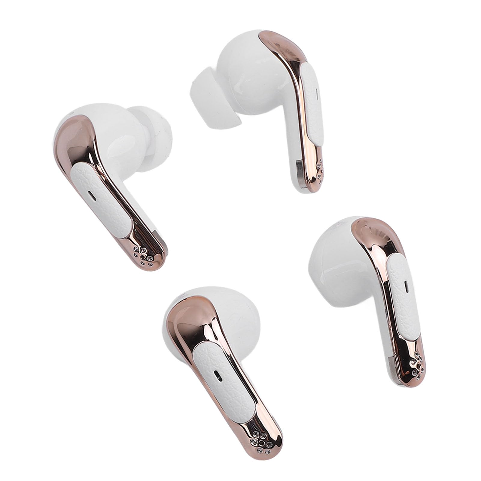 Jectse Due Paia di Auricolari Audio Wireless Dual Touch, Coppia di Auricolari con Display a LED, Auricolari Bluetooth 5.4 con Bassi Profondi, per Coppie di Due Persone (WHITE)