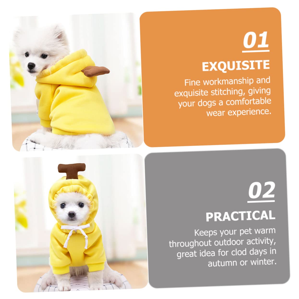 Beavorty 3 Pezzi Adorabile Cucciolo Maglione-maglietta Caldo Vestiti Per Cani Per Cane Autunno Abbigliamento