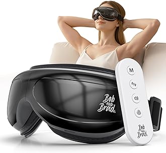 BOB AND BRAD Heated Eye Massager with Remote Control FSA Eligible HSA - EyeOasis 2 Plus Personal Eye Care Compress Device - Electric Eye Mask with Compression & Music for Migraines & Dry Eye Relief