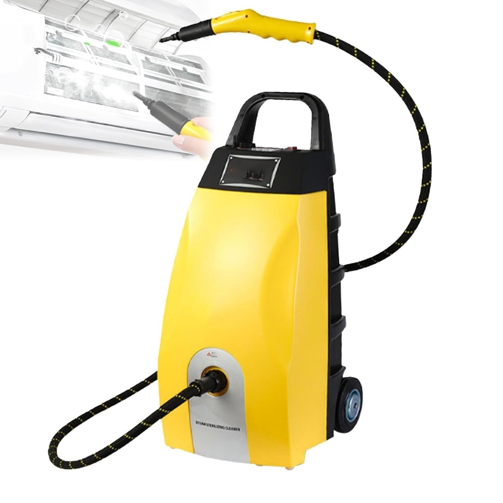 Nettoyeur à vapeur industriel, 3000 W multi-usage, haute température, avec réservoir de 3,5 l et chauffage des années 40 pour voiture, compartiment moteur, restaurant, cuisine et nettoyage de