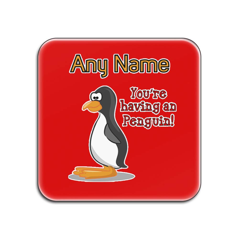 Dessous-de-verre pingouin anti-tache rouge, lot de 4 carrés pour supprimer les traces de verre