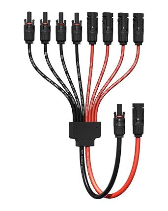 Enernova Solar Y-Splitter Kabel 4/6 mm², 1500 V, IP68, Schwarz